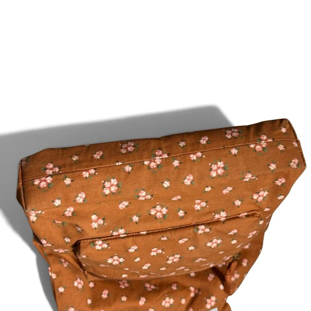 Art Class Target Brown Floral Tote Bag Shoulder Purse Zip Pocket Cottagecore